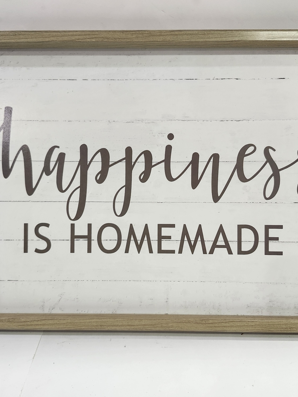 Happiness Is Homemade Framed Wall Sign - Neutral Script 11" X 14.5"
